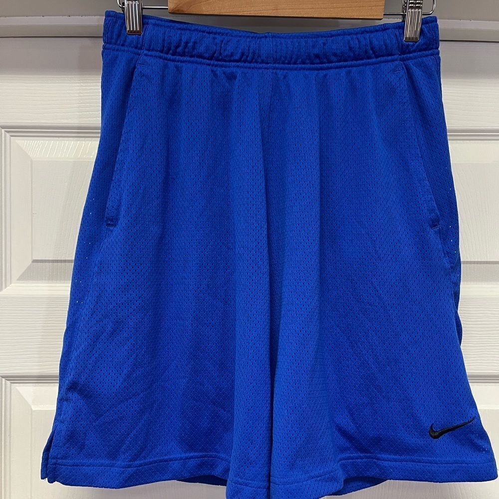 Nike Royal Blue Mesh Basketball Shorts sz L EUC